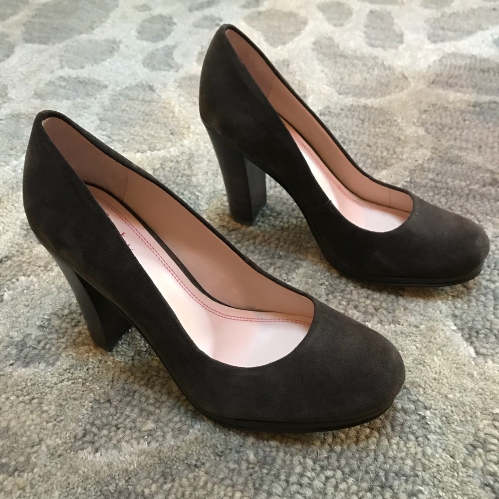 Ella, Plenty by Tracy Reese, 38M Size 8, 4” Heel, Coffee Suede, Never Worn